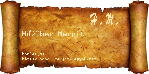 Héber Margit névjegykártya